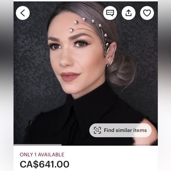 ELVEN EAR GEAR PEARL WING ELABORATE EARRING CULTURED PEARLS & SILVER RIGHT EAR! - Picture 14 of 14